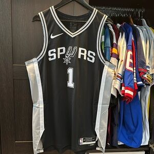 Victor Wembanyama San Antonio Spurs Large Nike Black and Gray Spurs Jersey